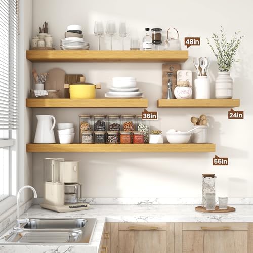 16 Inch Floating Shelves for Wall Oak