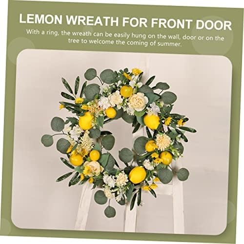 Artificial Lemon Wreath for Front Door Decor