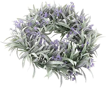 1pc Artificial Lavender Wreath Door Decor
