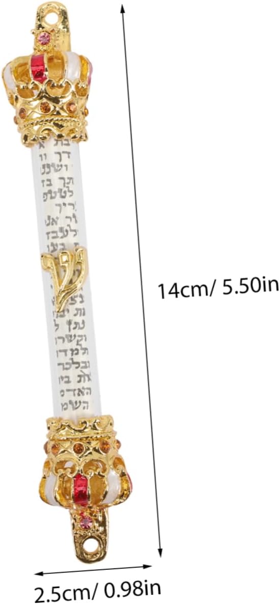 Cabilock Metal Mezuzah Door Crown Jewish Decor