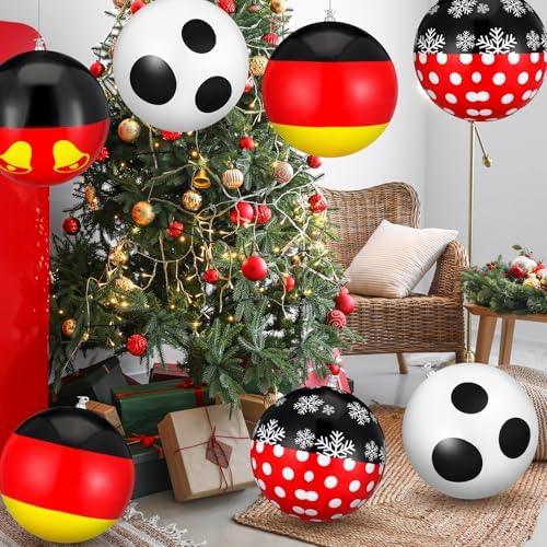 12 Pcs 9 Inch Christmas Inflatable Ball Ornaments