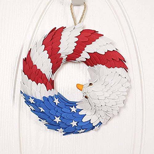 LoviHome American Eagle Patriotic Wreath for Home Decor