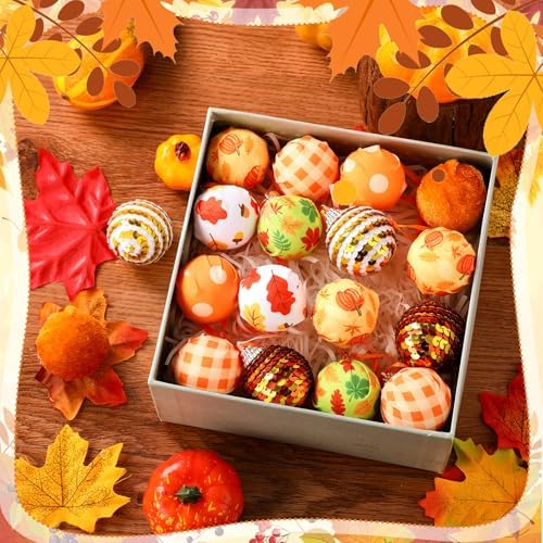 Riceshoot 24 Pcs Fall Tree Decorations