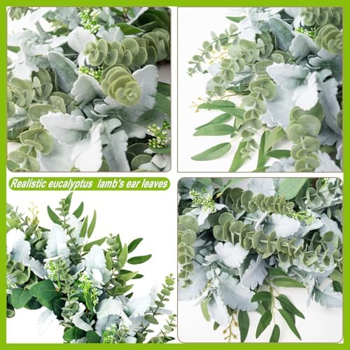 26 Inch Eucalyptus Front Door Wreath for All Seasons