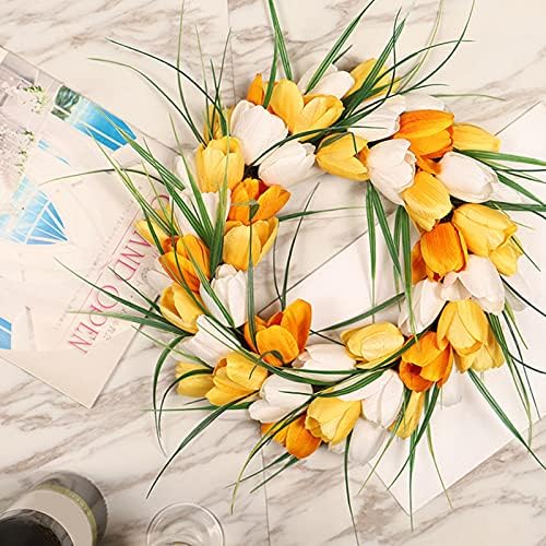 Door Hanger Wall Wreath Rustic Rattan Garland Decoration for Front Door Home Fence