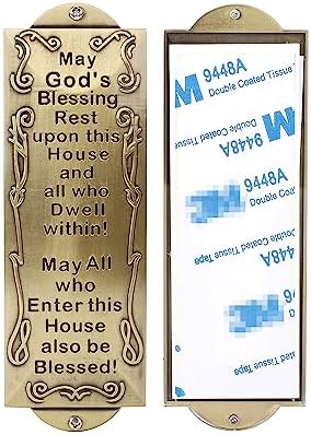 BRTAGG Metal Mezuzah Door Accent 6x2 Inch