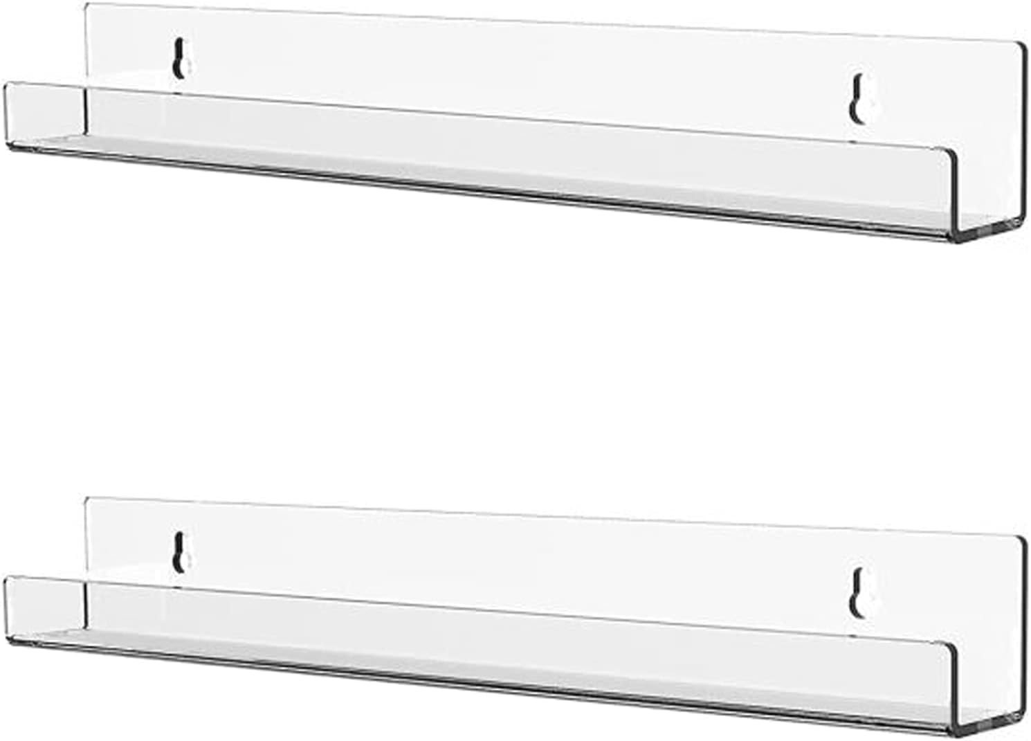 Cq Acrylic 15 Inch Floating Bookshelf for Kids Room