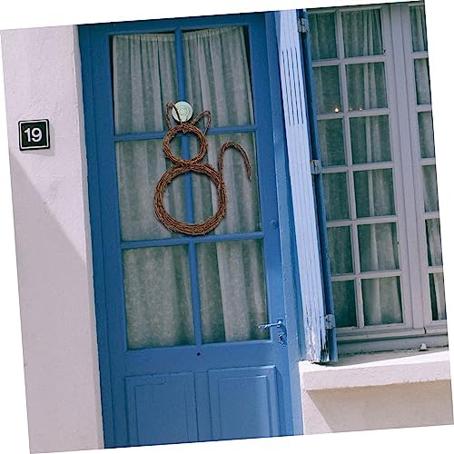 GLEAVI Small DIY Cat Wreath Hanging Garland for Halloween Home Decor