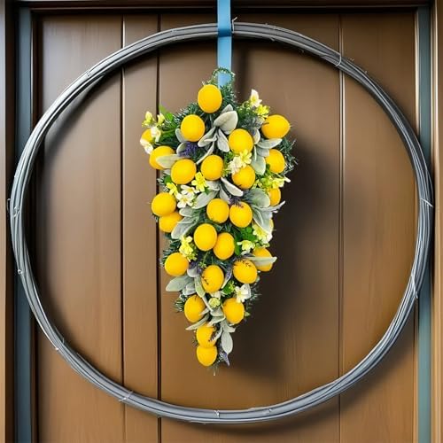 Vibrant Spring Garland Wreath for Front Door