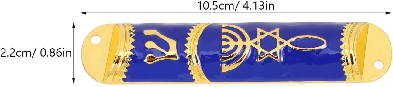 SOLUSTRE Metal Mezuzah Door Decor Scroll Wall Accent Home Jewish Accessory