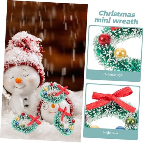 10pcs Christmas Wreath for Front Door and Window Hanging