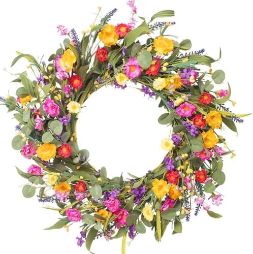 Floral Wreath Door Hanging Decor Accessory