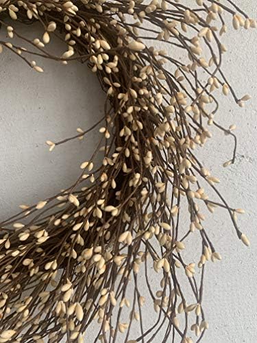 Jobflower 24 Inch Berry Wreath for Farmhouse Window Christmas Holiday Decor