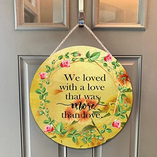 Floral Wreath Door Hanger with Inspirational Quotes 10x10in