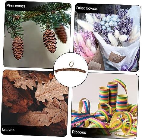 Amosfun 5pcs DIY Rattan Wreath Hanger Heart Shape Frame Front Door Garland Accessory