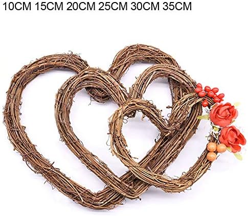 Unique Rattan Wreath Base Round Heart Shape DIY Decor