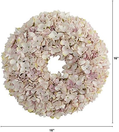 Nearly Natural 16-Inch Hydrangea Wreath