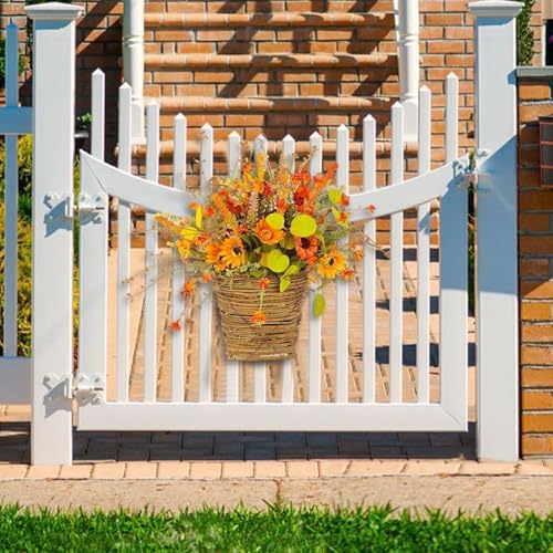 Fall Flowers Artificial Wreath for Front Door