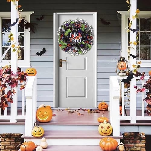 Halloween Witch Wreath Door Decor 16x16 Inches