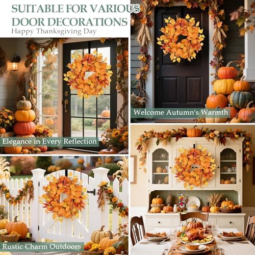 WellSign 19 Inch Fall Wreath with Hanger