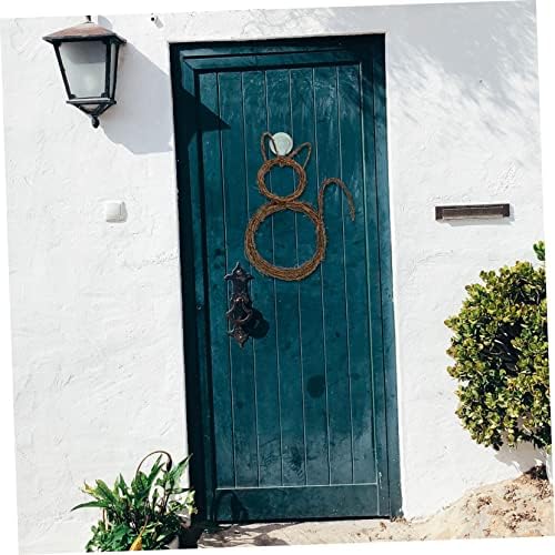 Healifty Cat Wreath Pendant for Door Hanging DIY Decor