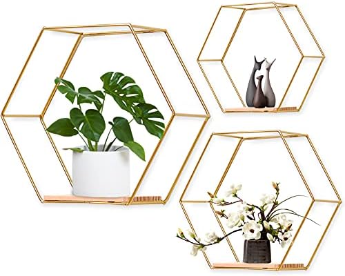 Modern Metal Wall Shelves Set of 3 in Different Sizes