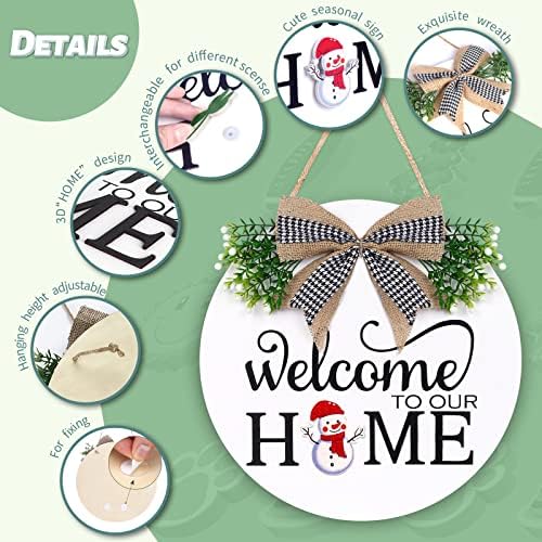 Interchangeable Seasonal Welcome Wreath for Front Door