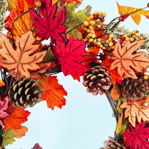Cacise Fall Wreath 24 Autumn Door Decoration
