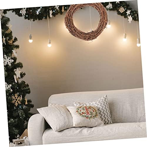 Sosoport 5Pcs Rattan Wreath Rings for Christmas and Holiday Decor