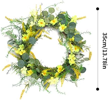Yellow Daisy Door Hanger Spring Wreath for Front Door