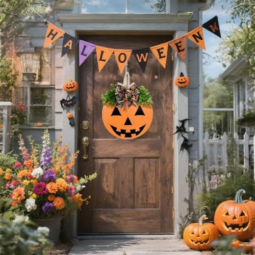 Cute Halloween Wreath Door Decor Sign
