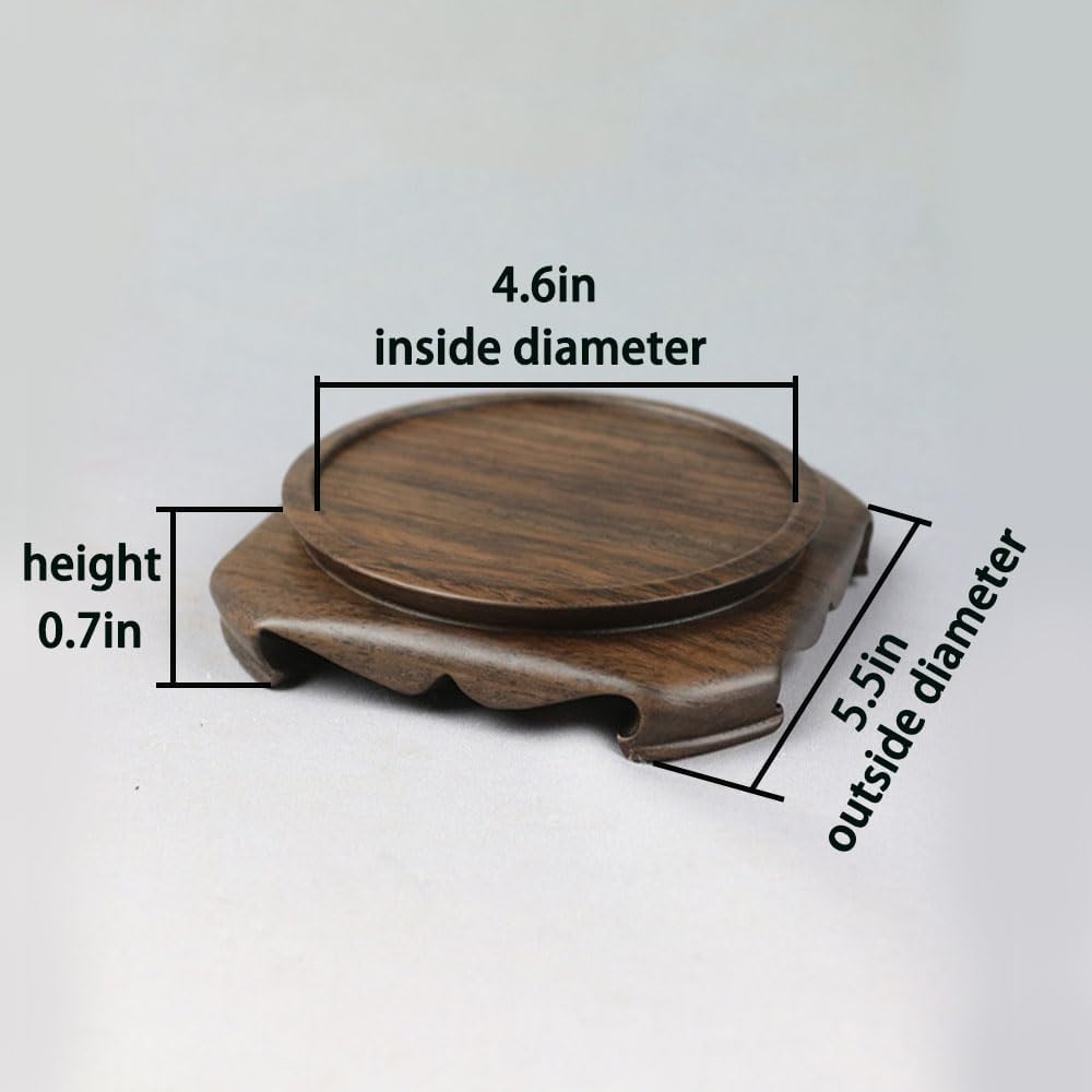 GOLDY AND WENDY Vintage Rosewood Pedestal Display Stand for Collectibles