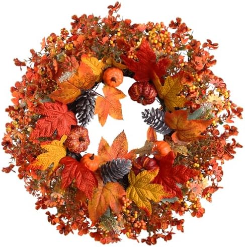 22 Inch Fall Wreath for Front Door