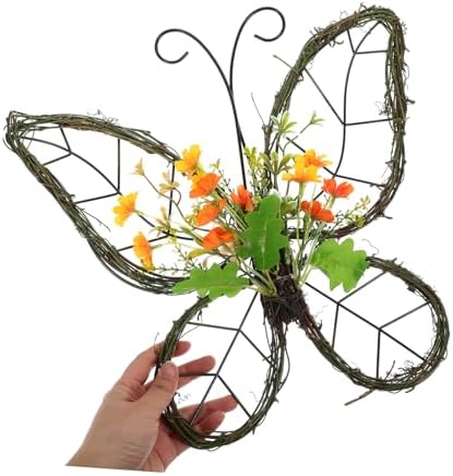 Butterfly Shaped Floral Wreath Spring Door Hanging Decoration