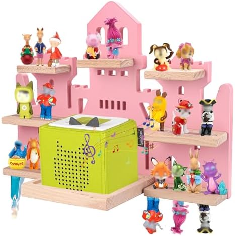 Magnetic Wooden Tonie Shelf with Castle Design
