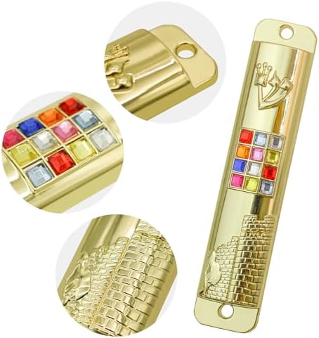 MrMrKura Gold Mezuzah Scroll Door Decor