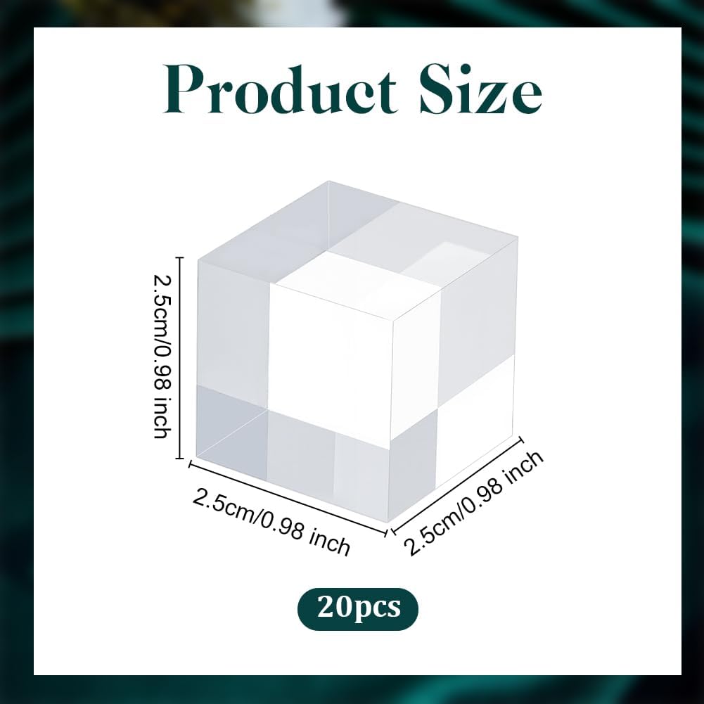 OLYCRAFT 20Pcs Clear Acrylic Display Pedestals