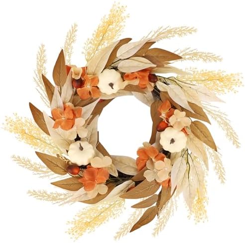 Winemana Fall Wreath for Front Door Thanksgiving Decor