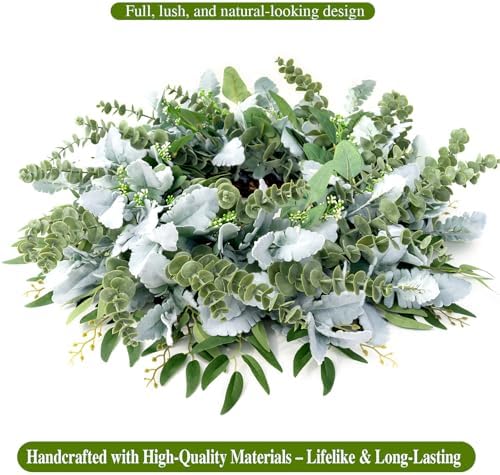 26 Inch Eucalyptus Front Door Wreath for All Seasons