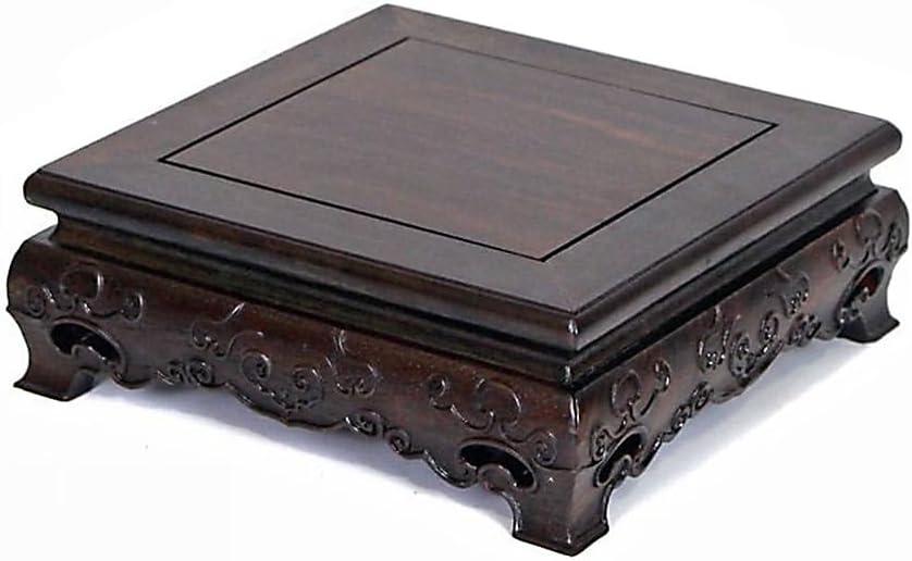 GOLDYWENDY Wooden Black Pedestal Display Stand for Statues Crafts Ornament Show Riser