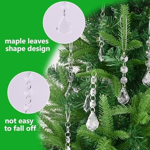 Crystal Christmas Ornaments - 30 Pcs Hanging Angel Crystals for Tree Decorations