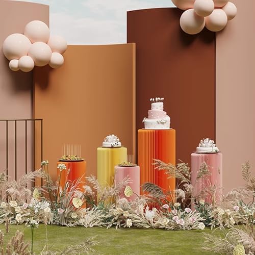 Foldable Paper Display Pedestals for Wedding Centerpieces