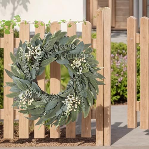 26 Inches Large Eucalyptus Spring Wreath for Front Door Decor