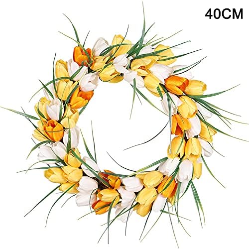 Door Hanger Wall Wreath Rustic Rattan Garland Decoration for Front Door Home Fence
