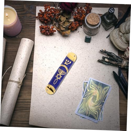 BIUDECO Metal Mezuzah Decor Home Blessing Wall Scroll Door Mount