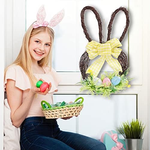 Easter Egg Wreath Door Decor Vintage Handmade Swag