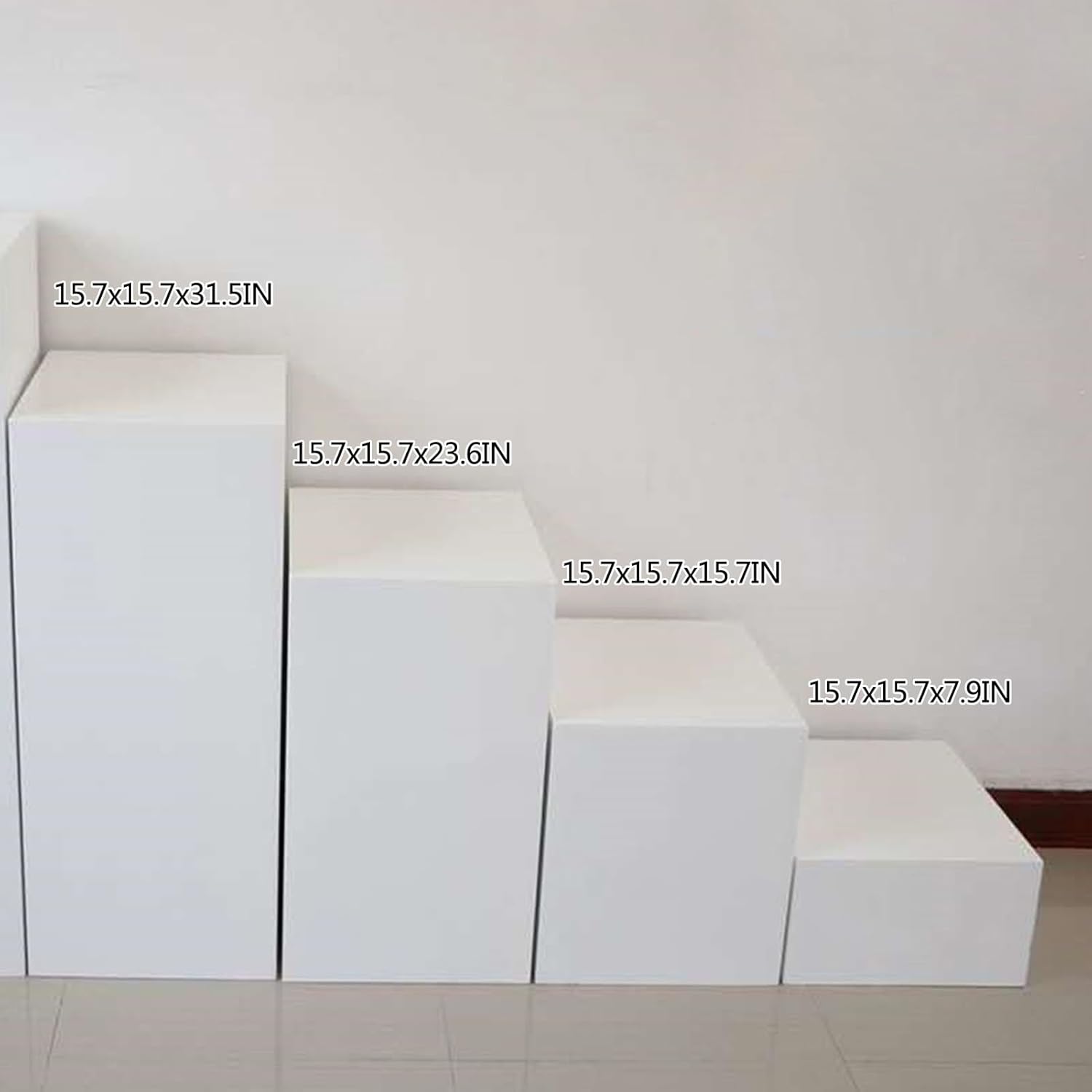 White Cube Display Pedestal Stand for Parties