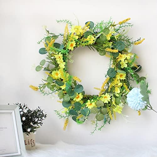 Yellow Daisy Door Hanger Spring Wreath for Front Door
