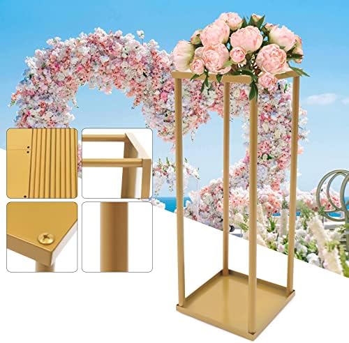 Kathring Gold Pedestal Tables for 4pcs Party Centerpieces