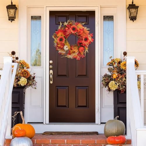 16 Autumn Wreath for Front Door - Farmhouse Style